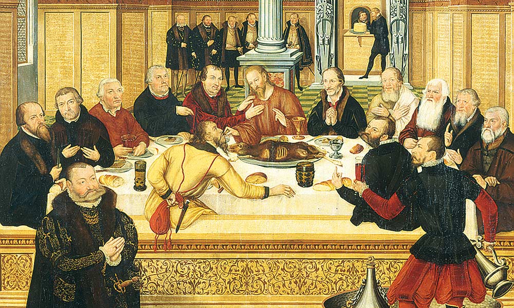 St. Johannis Dessau  Lucas Cranach der Jüngere: Abendmahl der Reformatoren, 1565 Foto: Kirchengemeinde St. Johannis und St. Marien