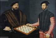 Niederländischer Künstler, Johann Friedrich der Großmütige beim Schachspiel, 1549